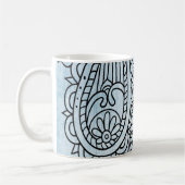 Blue Mehndi Motif Tasse (Links)