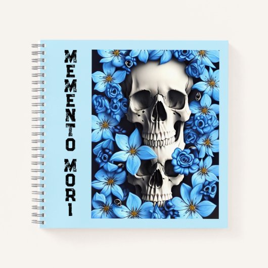 Blue Memento Mori Stoic Journal-Notebook Notizblock (Vorderseite)