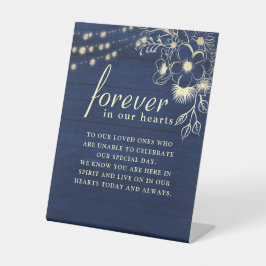 Blue Memorial Wedding Sign Sockelschild