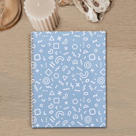 Blue Memphis Pattern Planner Planer