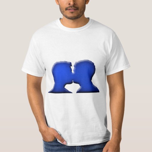 Blue Men Kissing Shirt (Vorderseite)