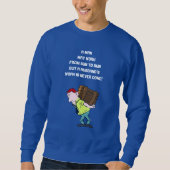 Blue Mens Sweatshirt Sprichwort Working Man Funny (Vorderseite)