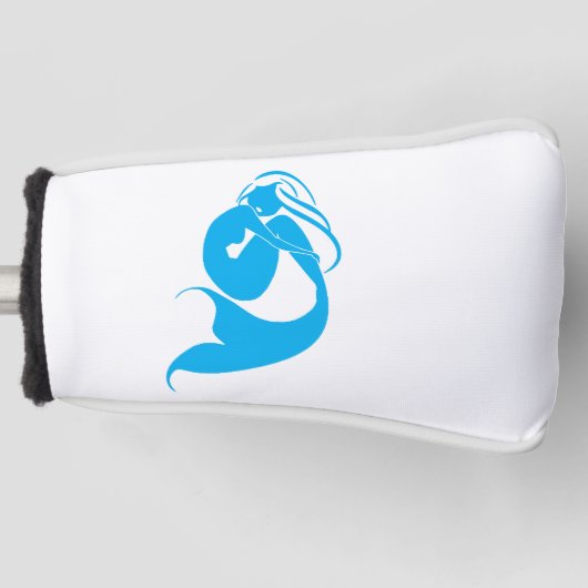 Blue Meraid Silhouette Logo Golf Headcover (Vorderseite)