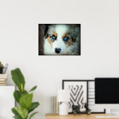 Blue Merle Aussie Puppy Poster (Heimbüro)