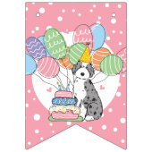Blue Merle Aussiedoodle Dog Happy Birthday Party Wimpelkette (Erste Fahne)