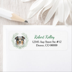 Blue Merle Australian Shepherd Blätterkranz