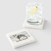 Blue Merle Australian Shepherd Steinuntersetzer (Seitenansicht)