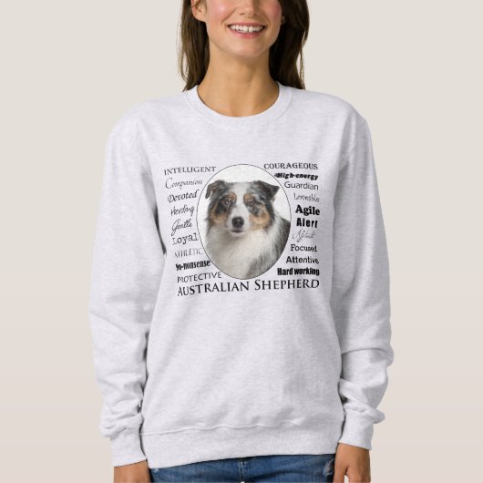 Blue Merle Australian Shepherd Sweatshirt (Vorderseite)