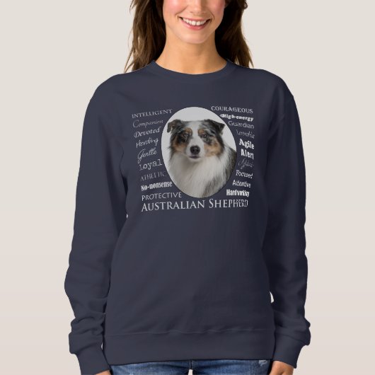 Blue Merle Australian Shepherd Sweatshirt (Vorderseite)