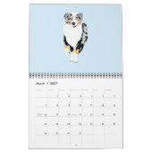 Blue Merle Australian Shepherd Two Page M.Calendar Kalender (Mär 2027)