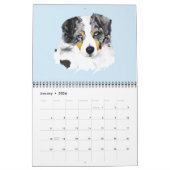 Blue Merle Australian Shepherd Two Page M.Calendar Kalender (Jan 2026)
