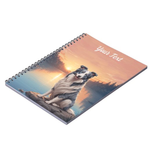 Blue Merle Border Collie Notizblock (Linke Seite)