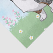Blue Merle Cardigan Welsh Corgi Blume Seidenpapier (Detail)