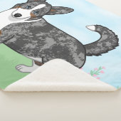 Blue Merle Cardigan Welsh Corgi Blume Sherpadecke (3/4)