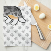 Blue Merle Cardigan Welsh Corgi Cartoon Dog Geschirrtuch (Viertel Falte)