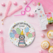 Blue Merle Cockapoo Cavapoo Dog Birthday Pappteller (Party)