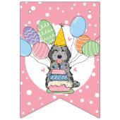 Blue Merle Cockapoo Cavapoo Dog Birthday Party Wimpelkette (Erste Fahne)