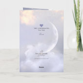 Blue Merle Collie Angel Heaven - Beileid für Haust Karte (Rückseite)