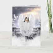 Blue Merle Collie Angel Heaven - Beileid für Haust Karte (Vorderseite)