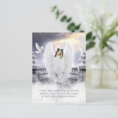Blue Merle Collie Angel Heaven - Beileid für Haust Postkarte (Stehend Vorderseite)