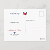 Blue Merle Collie Angel Heaven - Beileid für Haust Postkarte (Rückseite)