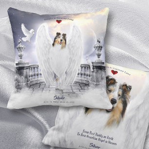 Blue Merle Collie Angel, Hundehimmel - Memorial fü Kissen