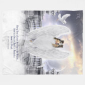 Blue Merle Collie Angel in Dog Heaven, Keepake - Fleecedecke (Vorderseite (Horizontal))