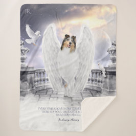 Blue Merle Collie Angel Memorial, Heaven Balcony - Sherpadecke