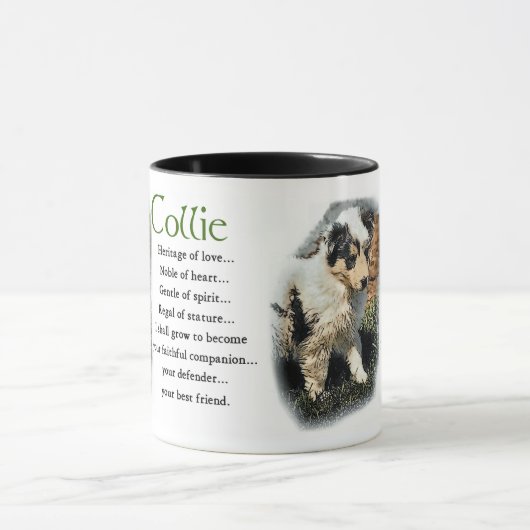 Blue Merle Collie Geschenke Tasse (Zentrum)