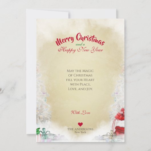 Blue Merle Collie & Kitty, Frohe Weihnachten - Kar (Rückseite)