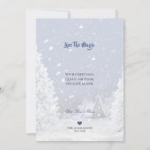 Blue Merle Collie & Lambs im Schnee - Weihnachtska (Rückseite)