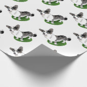 Blue merle, Corgi Cardigan. Geschenkpapier (Ecke)