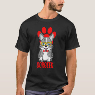 Blue Merle Corgi Corgeek Grafik T-Shirt