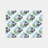 Blue merle Corgi mit Ball Fleecedecke (Vorderseite (Horizontal))