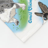 Blue merle Corgi mit Ball Fleecedecke (Ecke)