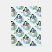 Blue merle Corgi mit Ball Fleecedecke (Vorderseite)