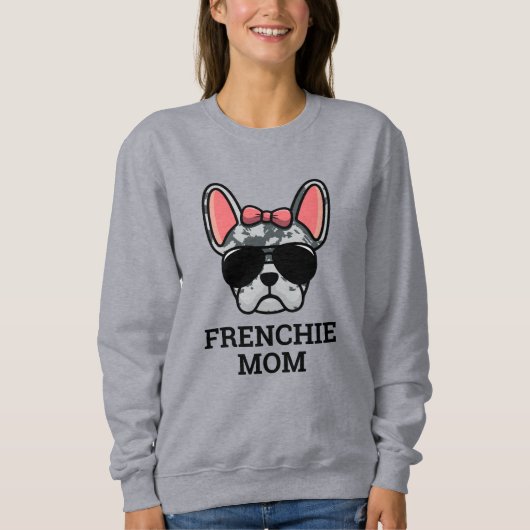 Blue Merle Female French Bulldog Frenchie Dog Mama Sweatshirt (Vorderseite)