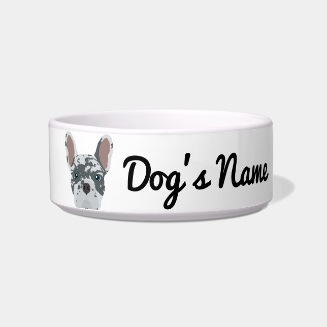 Blue Merle French Bulldog Bowl Napf (Vorderseite)