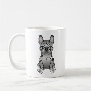 Blue Merle French Bulldog / Frenchie Cartoon Dog Kaffeetasse