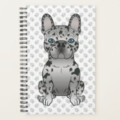 Blue Merle French Bulldog Frenchie Niedlicher Hund Planer (Vorderseite)