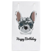 Blue Merle French Bulldog Kleine Geschenktüte (Vorderseite)
