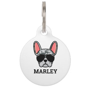 Blue Merle French Bulldog Pet ID-Tag Haustiermarke