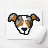 blue_merle mini ausse Vorderseite 2 Mousepad (Mit Mouse)