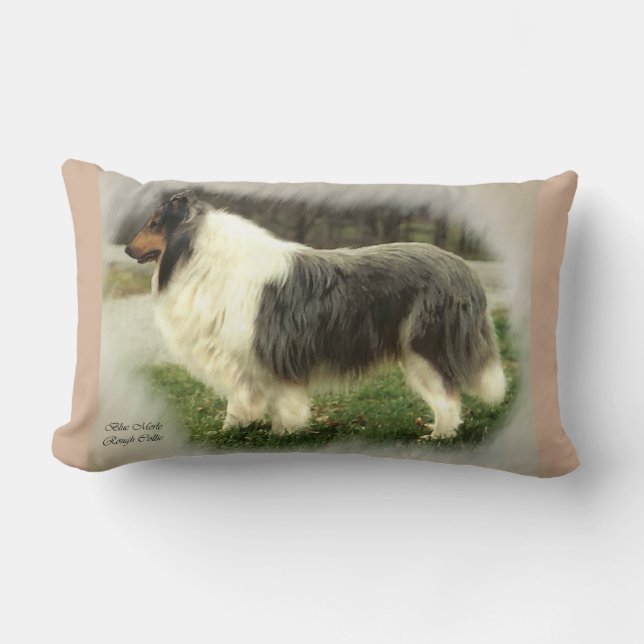 Blue Merle Rough Collie Geschenke Lendenkissen (Vorderseite)