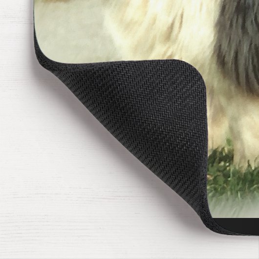 Blue Merle Rough Collie Kunstgiesserei Mousepad (Ecke)