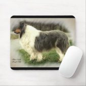 Blue Merle Rough Collie Kunstgiesserei Mousepad (Mit Mouse)
