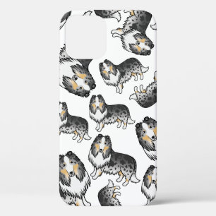 Blue Merle Rough Collie Niedlich Cartoon Dog Muste Case-Mate iPhone Hülle