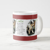 Blue Merle Rough Collie Puppy Jumbo-Tasse (Vorderseite Rechts)