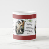 Blue Merle Rough Collie Puppy Jumbo-Tasse (Vorderseite)