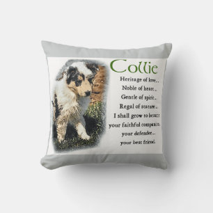 Blue Merle Rough Collie Puppy Kissen